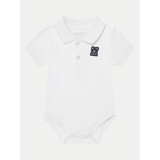 Guess Body P5RG17 K6YW1 Biały Regular Fit ze sklepu MODIVO w kategorii Body niemowlęce - zdjęcie 182596414