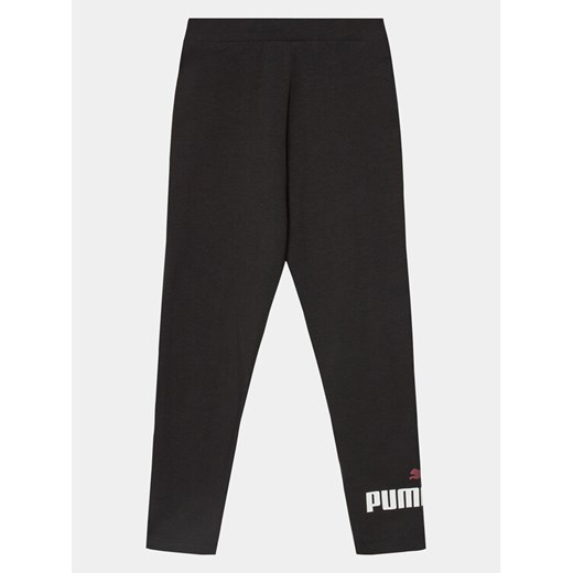 Puma Legginsy Ess Logo 671133 Czarny Tight Fit ze sklepu MODIVO w kategorii Spodnie dziewczęce - zdjęcie 182596430