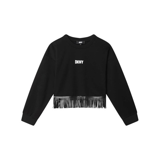 DKNY Bluza D35S93 S Czarny Regular Fit ze sklepu MODIVO w kategorii Bluzy dziewczęce - zdjęcie 182596462