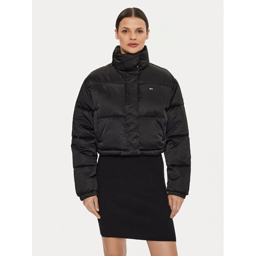 Tommy Jeans Kurtka zimowa Satin DW0DW18292 Czarny Regular Fit ze sklepu MODIVO w kategorii Kurtki damskie - zdjęcie 182596510