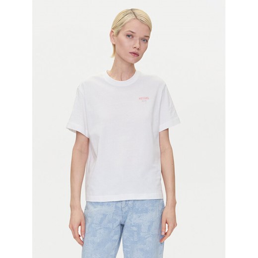 Mustang T-Shirt Floris 1016158 Biały Relaxed Fit ze sklepu MODIVO w kategorii Bluzki damskie - zdjęcie 182596574
