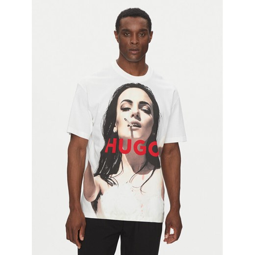 HUGO T-Shirt Duwedie 50535314 Biały Oversize S MODIVO