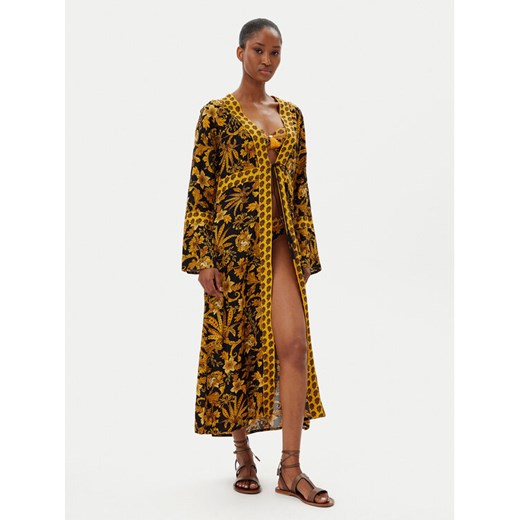 Selmark Kimono BM297 Czarny Relaxed Fit ze sklepu MODIVO w kategorii Odzież plażowa - zdjęcie 182596633