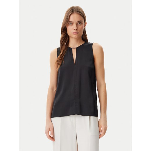 Calvin Klein Top K20K208190 Czarny Regular Fit ze sklepu MODIVO w kategorii Bluzki damskie - zdjęcie 182596640