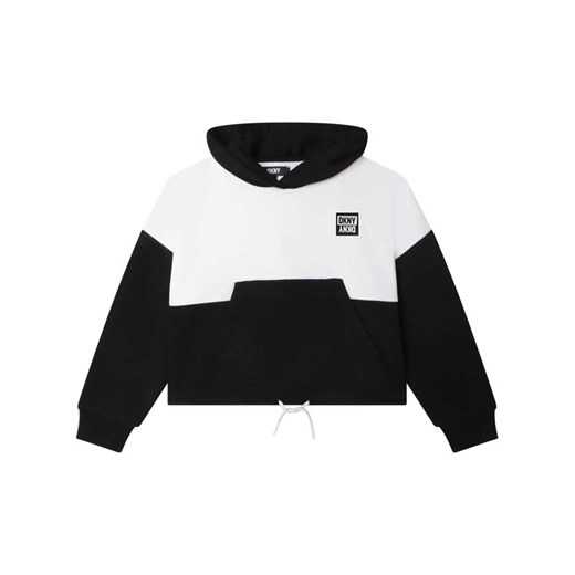DKNY Bluza D35S95 D Czarny Regular Fit ze sklepu MODIVO w kategorii Bluzy dziewczęce - zdjęcie 182596661