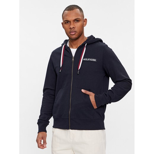 Tommy Hilfiger Bluza Global Stripe MW0MW33658 Granatowy Regular Fit ze sklepu MODIVO w kategorii Bluzy męskie - zdjęcie 182596671