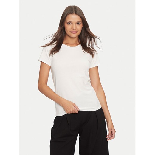 Deha T-Shirt A00150 Écru Regular Fit ze sklepu MODIVO w kategorii Bluzki damskie - zdjęcie 182596743