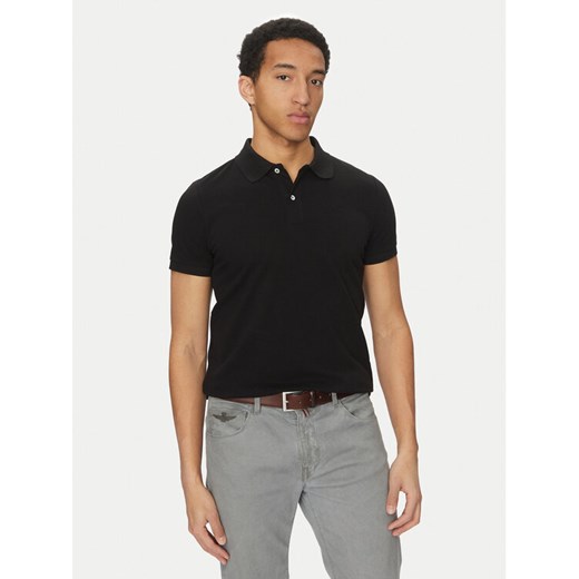 Geox Polo M5511B T3240 F9000 Czarny Regular Fit ze sklepu MODIVO w kategorii T-shirty męskie - zdjęcie 182596781