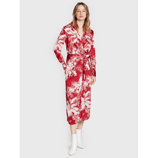 Guess Sukienka koszulowa Dorothee W2BK13 WEX62 Czerwony Regular Fit ze sklepu MODIVO w kategorii Sukienki - zdjęcie 182596782