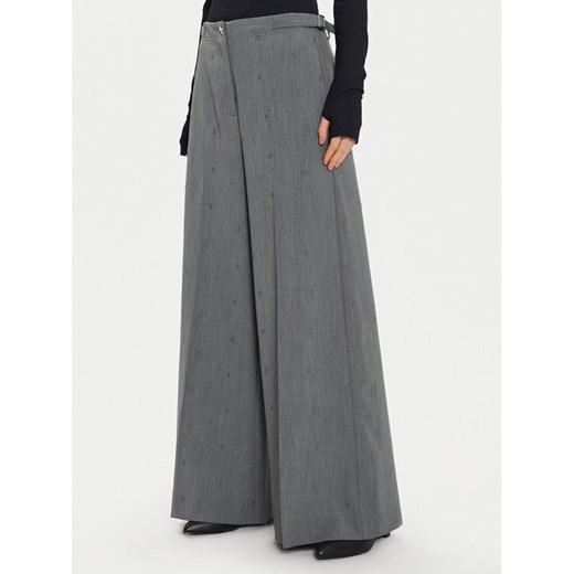 TWINSET Spodnie palazzo 242AM2043 Szary Wide Leg ze sklepu MODIVO w kategorii Spodnie damskie - zdjęcie 182596802