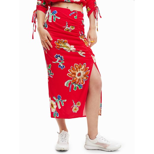 Desigual Spódnica ołówkowa Crimea 23SWFW22 Czerwony Slim Fit ze sklepu MODIVO w kategorii Spódnice - zdjęcie 182596833