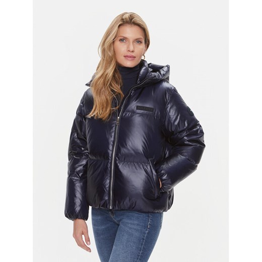 Tommy Hilfiger Kurtka puchowa New York Gloss WW0WW40836 Granatowy Relaxed Fit ze sklepu MODIVO w kategorii Kurtki damskie - zdjęcie 182596903