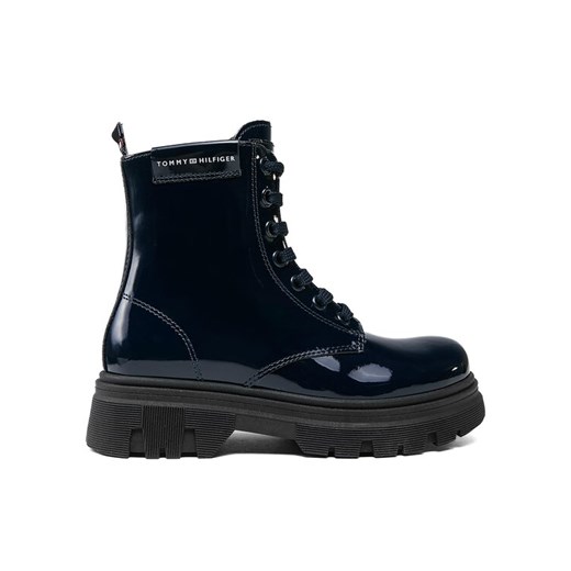 Tommy Hilfiger Kozaki T4A5-33040-0775 M Niebieski ze sklepu MODIVO w kategorii Buty zimowe dziecięce - zdjęcie 182596921