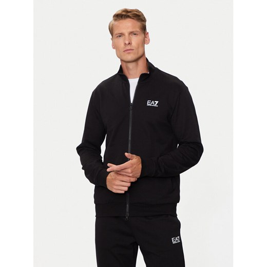 EA7 Emporio Armani Bluza 8NPM31 PJVRZ 1200 Czarny Regular Fit ze sklepu MODIVO w kategorii Bluzy męskie - zdjęcie 182596934