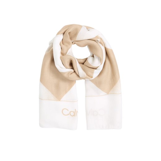 Calvin Klein Chusta K60K613232 Beżowy ze sklepu MODIVO w kategorii Szaliki i chusty damskie - zdjęcie 182596970
