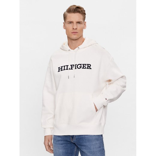 Tommy Hilfiger Bluza Monotype Embro MW0MW33062 Biały Regular Fit ze sklepu MODIVO w kategorii Bluzy męskie - zdjęcie 182597002