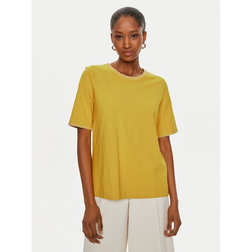 United Colors Of Benetton T-Shirt 34G7D107B Żółty Regular Fit ze sklepu MODIVO w kategorii Bluzki damskie - zdjęcie 182597114