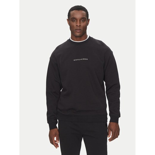 Scotch & Soda Bluza 179195 Czarny Regular Fit ze sklepu MODIVO w kategorii Bluzy męskie - zdjęcie 182597192