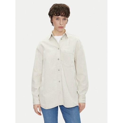 Pepe Jeans Koszula jeansowa PL304963 Écru Oversize ze sklepu MODIVO w kategorii Koszule damskie - zdjęcie 182597224
