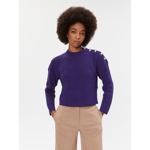 Morgan Sweter 232-MARIN Fioletowy Regular Fit ze sklepu MODIVO w kategorii Swetry damskie - zdjęcie 182597230
