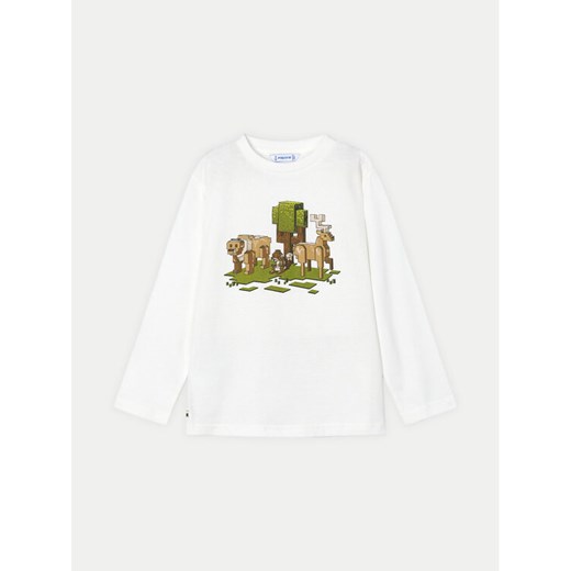 Mayoral Bluzka 4054 Écru Regular Fit ze sklepu MODIVO w kategorii T-shirty chłopięce - zdjęcie 182597234