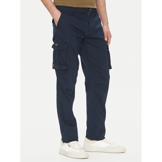 Aeronautica Militare Spodnie materiałowe 251PA1658CT3511 Granatowy Regular Fit ze sklepu MODIVO w kategorii Spodnie męskie - zdjęcie 182597282