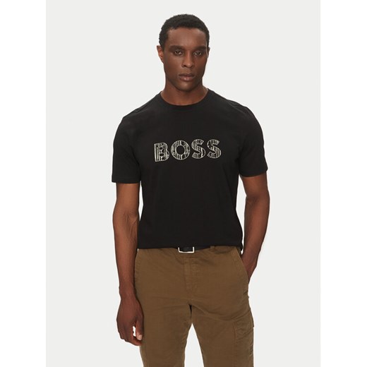 BOSS T-Shirt Te_Logotexture 50534923 Czarny Regular Fit ze sklepu MODIVO w kategorii T-shirty męskie - zdjęcie 182597324