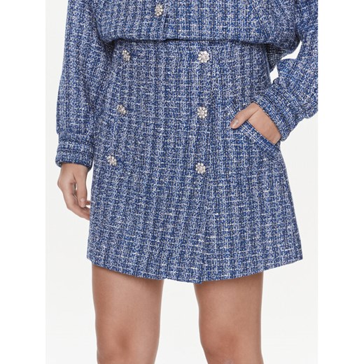 Custommade Spódnica mini Rachelle 999830902 Niebieski Regular Fit ze sklepu MODIVO w kategorii Spódnice - zdjęcie 182597343