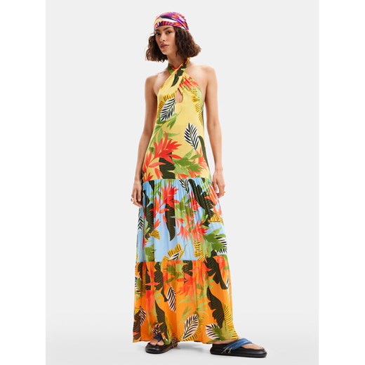 Desigual Sukienka letnia Tropi 24SWMW08 Kolorowy Loose Fit ze sklepu MODIVO w kategorii Sukienki - zdjęcie 182597414