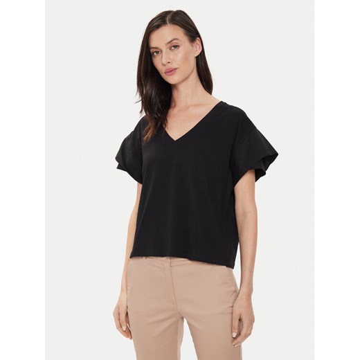 Sisley T-Shirt 3AIRL400M Czarny Regular Fit ze sklepu MODIVO w kategorii Bluzki damskie - zdjęcie 182597450