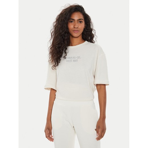 Guess T-Shirt W4YI18 JA914 Écru Regular Fit ze sklepu MODIVO w kategorii Bluzki damskie - zdjęcie 182597582