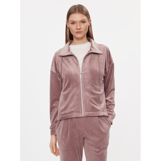 Triumph Bluza Cozy Comfort Velour Zip Jacket 10216555 Brązowy Regular Fit ze sklepu MODIVO w kategorii Bluzy damskie - zdjęcie 182597611