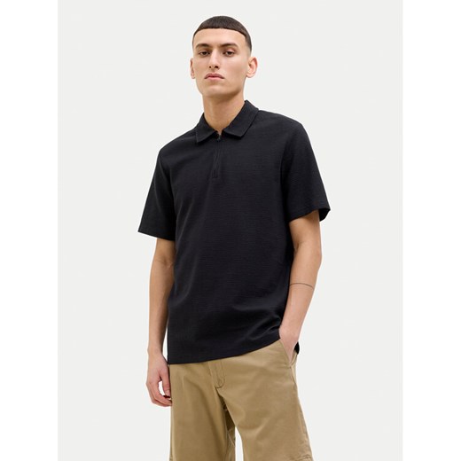 Jack&Jones Polo Benja 12269338 Czarny Regular Fit ze sklepu MODIVO w kategorii T-shirty męskie - zdjęcie 182597643