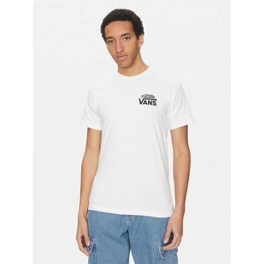 Vans T-Shirt Sneaky VN000M3Y Biały Regular Fit ze sklepu MODIVO w kategorii T-shirty męskie - zdjęcie 182597713