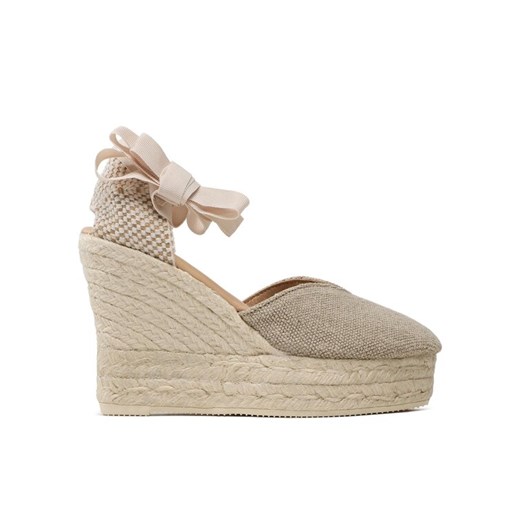 Manebi Espadryle Heart-Shaped Wedge Espadrilles O 7.1 WH Beżowy ze sklepu MODIVO w kategorii Espadryle damskie - zdjęcie 182597800