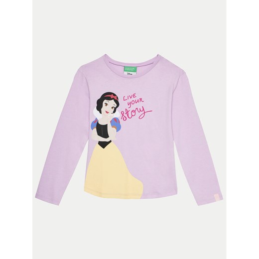 United Colors Of Benetton Bluzka 3ATNG10H8 Fioletowy Regular Fit ze sklepu MODIVO w kategorii Bluzki dziewczęce - zdjęcie 182597803