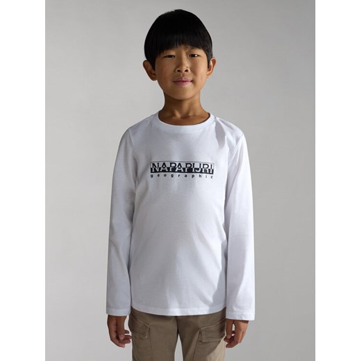 Napapijri Bluzka S-Box NP0A4GNI D Biały Regular Fit ze sklepu MODIVO w kategorii T-shirty chłopięce - zdjęcie 182597844