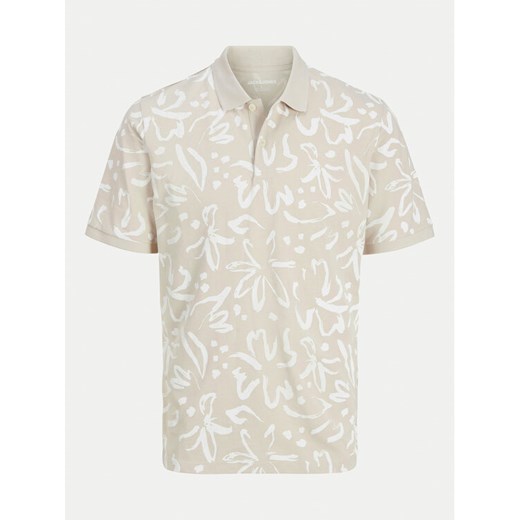 Jack&Jones Polo Jeff 12269236 Beżowy Standard Fit ze sklepu MODIVO w kategorii T-shirty męskie - zdjęcie 182597874