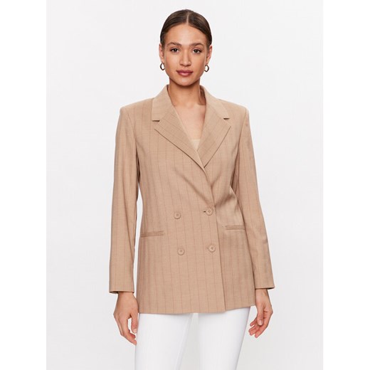 DKNY Marynarka P3BCUO60 Beżowy Regular Fit ze sklepu MODIVO w kategorii Marynarki damskie - zdjęcie 182597902