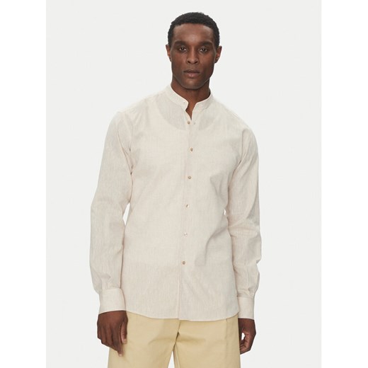 KARL LAGERFELD Koszula 605035 552627 Beżowy Regular Fit ze sklepu MODIVO w kategorii Koszule męskie - zdjęcie 182597920