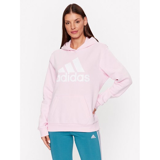 adidas Bluza IM0258 Różowy Loose Fit ze sklepu MODIVO w kategorii Bluzy damskie - zdjęcie 182597924