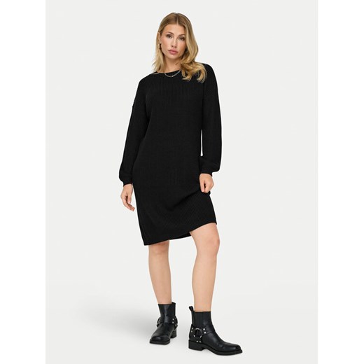 ONLY Sukienka dzianinowa Xenia 15243197 Czarny Regular Fit ze sklepu MODIVO w kategorii Sukienki - zdjęcie 182597934