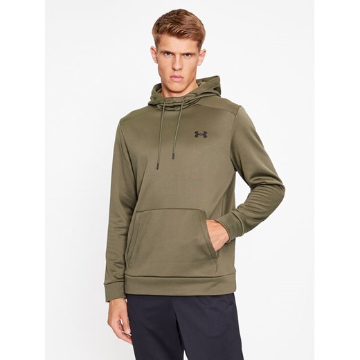 Under Armour Bluza Ua Armour Fleece Hoodie 1373353 Khaki Loose Fit ze sklepu MODIVO w kategorii Bluzy męskie - zdjęcie 182597990