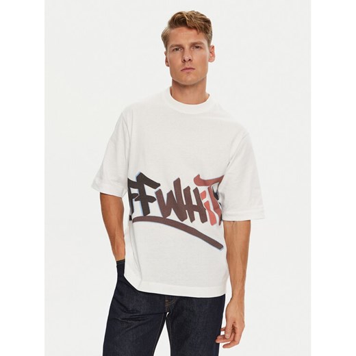 Off-White T-Shirt OMAA119G21JER0050129 Biały Regular Fit ze sklepu MODIVO w kategorii T-shirty męskie - zdjęcie 182598100