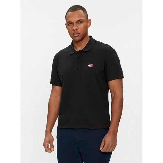 Tommy Jeans Polo Badge DM0DM18314 Czarny Regular Fit ze sklepu MODIVO w kategorii T-shirty męskie - zdjęcie 182598133