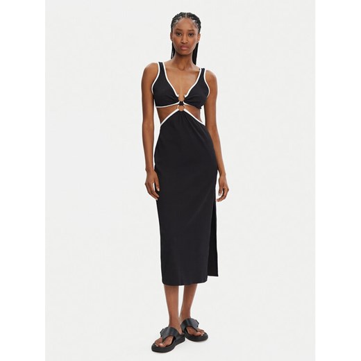 Seafolly Sukienka letnia Beach Bound 55111-DR Czarny Slim Fit ze sklepu MODIVO w kategorii Sukienki - zdjęcie 182598163
