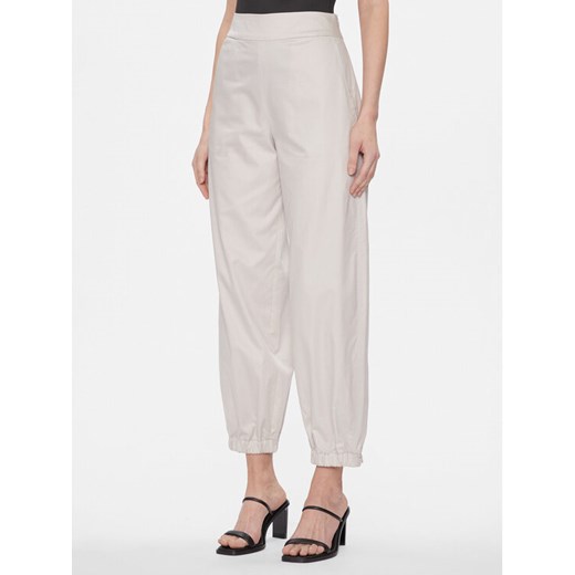 Max Mara Leisure Spodnie materiałowe Candela 2416131028 Szary Jogger Fit ze sklepu MODIVO w kategorii Spodnie damskie - zdjęcie 182598174