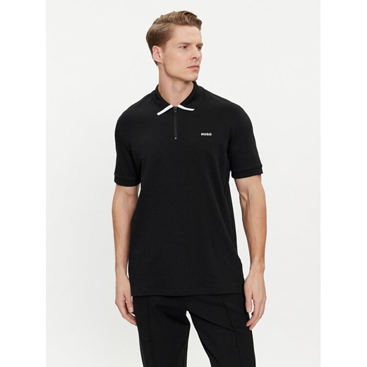 Hugo Polo Dalomino 50511721 Czarny Regular Fit ze sklepu MODIVO w kategorii T-shirty męskie - zdjęcie 182598183