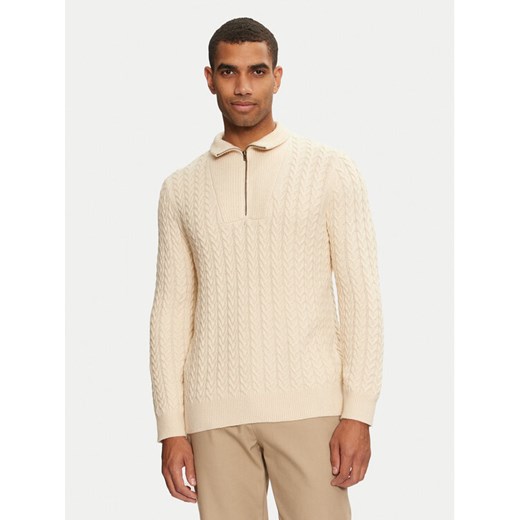 Wrangler Sweter 112357290 Écru Regular Fit ze sklepu MODIVO w kategorii Swetry męskie - zdjęcie 182598221