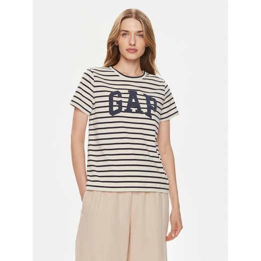 Gap T-Shirt 871061-00 Beżowy Regular Fit ze sklepu MODIVO w kategorii Bluzki damskie - zdjęcie 182598234